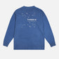 Maglia a maniche lunghe pigmentata blu Tidepool
