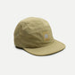 Cappello cinque pannelli in nylon idrorepellente color sabbia