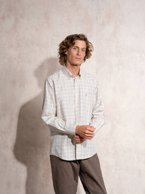 Camicia uomo a quadri in cotone misto