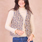 Gilet trapuntato floreale in cotone GOA
