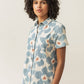 Camicia a maniche corte in cotone con stampa ikat