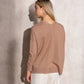 Maglione a maglia con scollo a V in viscosa con lurex