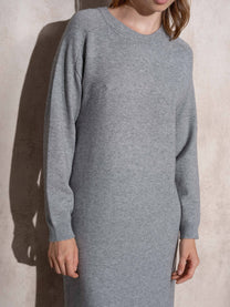 Abito lungo in maglia con lurex