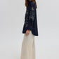 Camicia ricamata floreale oversize
