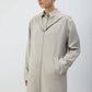 Giacca lunga con cappuccio e zip