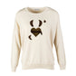 Maglione in maglia con paillettes a cuore
