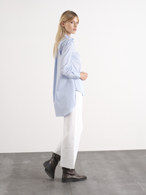 Camicia lunga in cotone elasticizzato