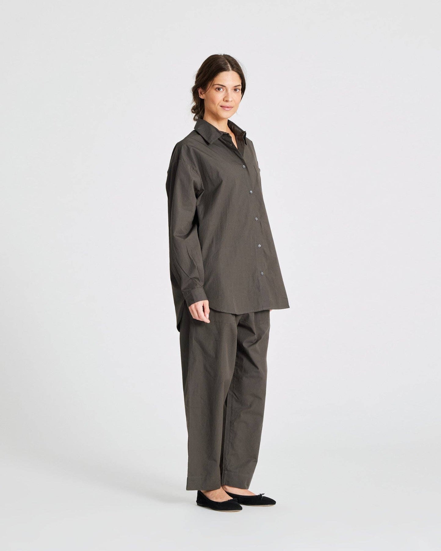 Camicia in popeline di cotone biologico GOTS Beluga