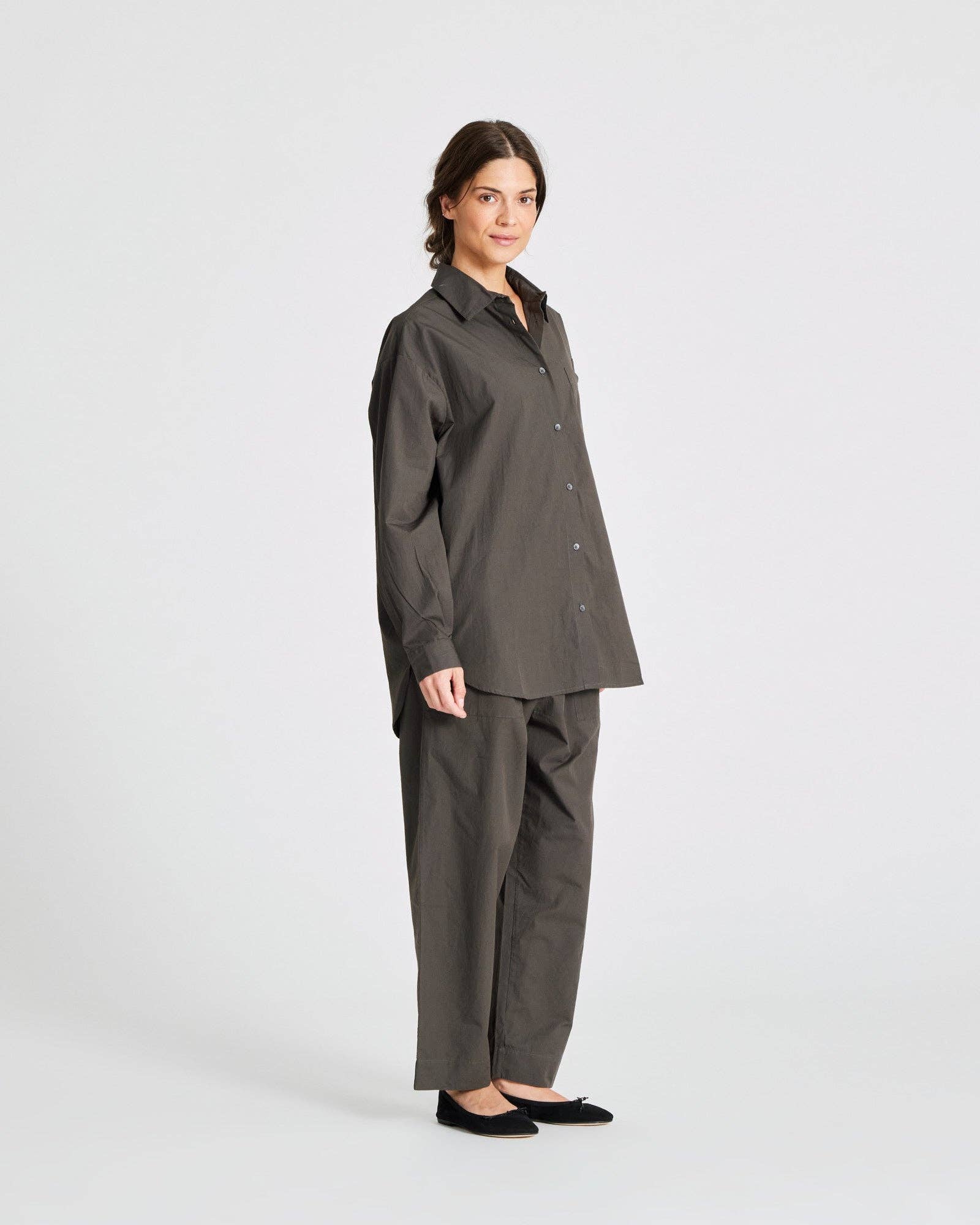 Camicia in popeline di cotone biologico GOTS Beluga