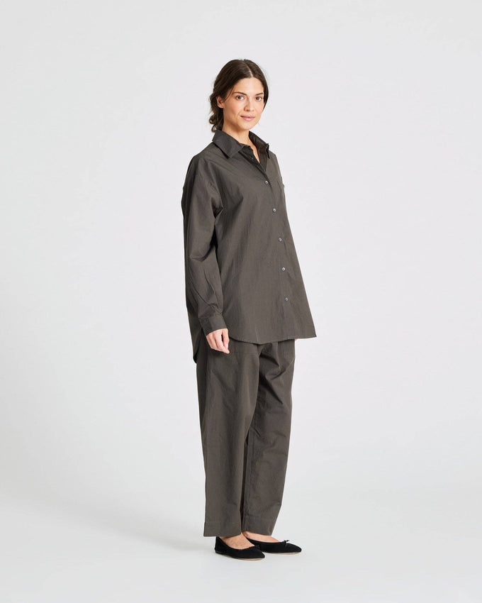 Camicia in popeline di cotone biologico GOTS Beluga
