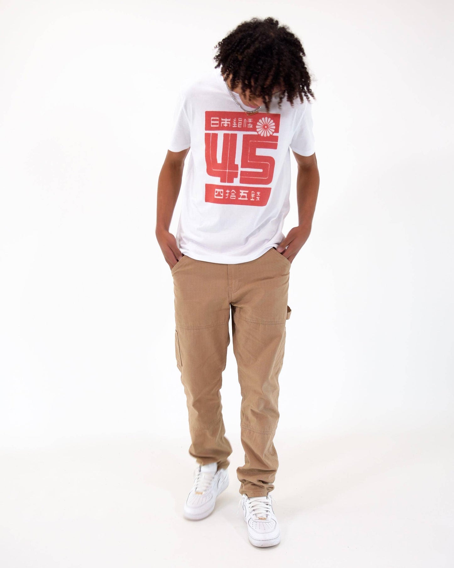 T-shirt vintage con grafica giapponese in cotone biologico