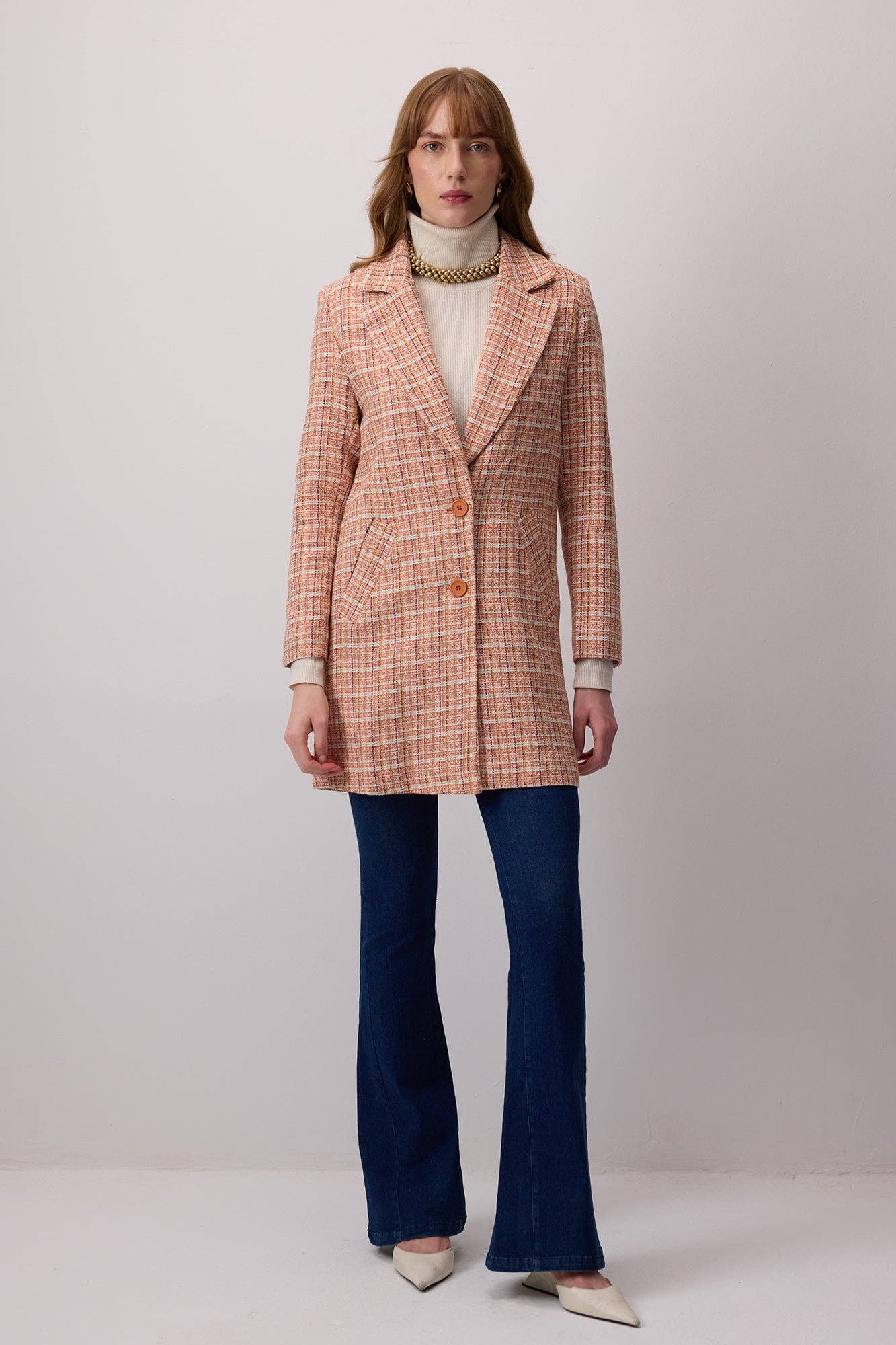 Blazer midi in tweed