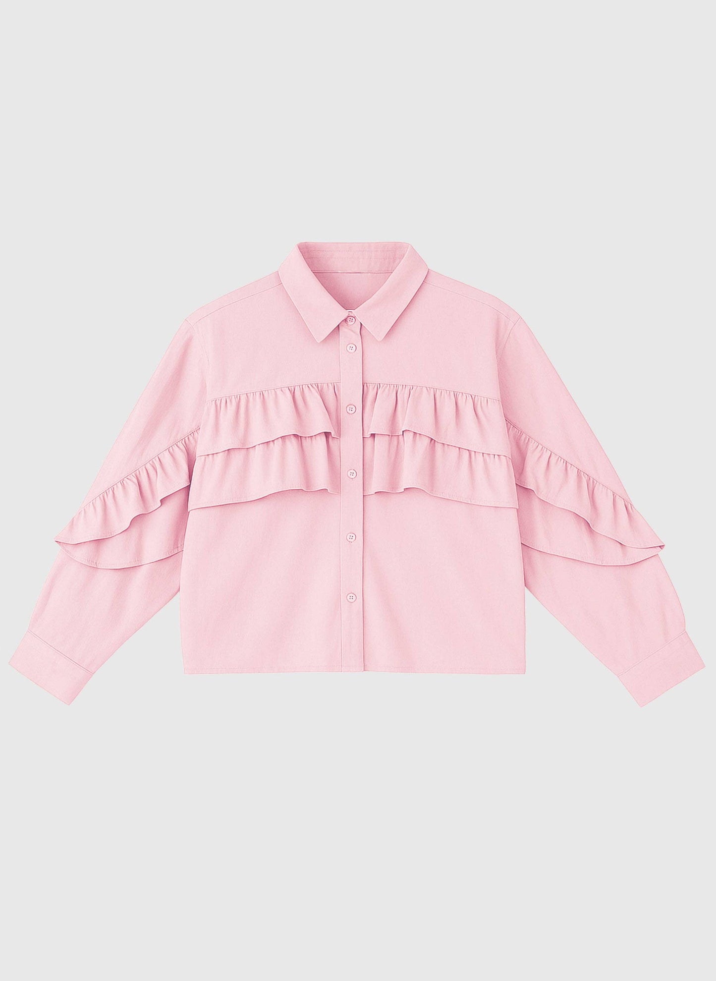 Camicia rosa con rouches Suprema