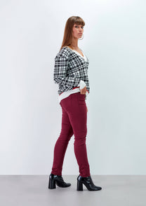 Pantaloni basic in twill elasticizzato
