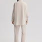 Camicia effetto lino oversize beige