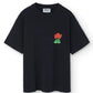 T-shirt nera oversize Tulip in cotone organico