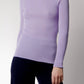 Top in maglia rasata con scollo rotondo e bordi a contrasto