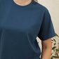 T-shirt boxy riciclata color cobalto