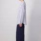 Camicia a righe con colletto alla coreana