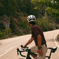 Culotte da ciclismo beige con bretelle