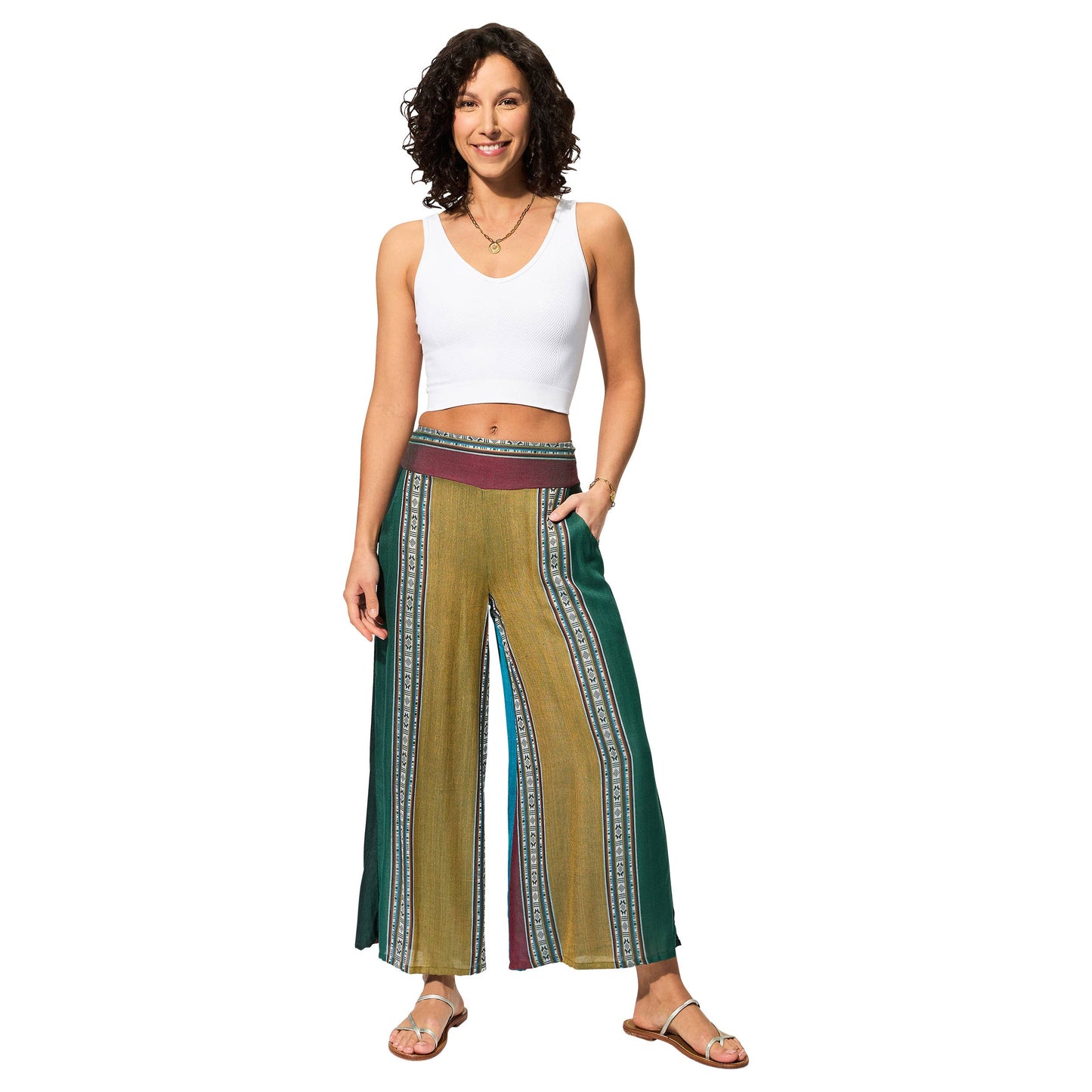 Pantaloni lunghi estivi boho in rayon