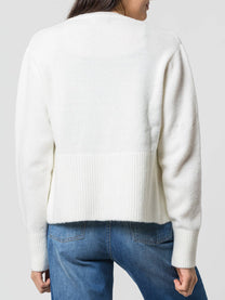 Cardigan in maglia mesh aperto