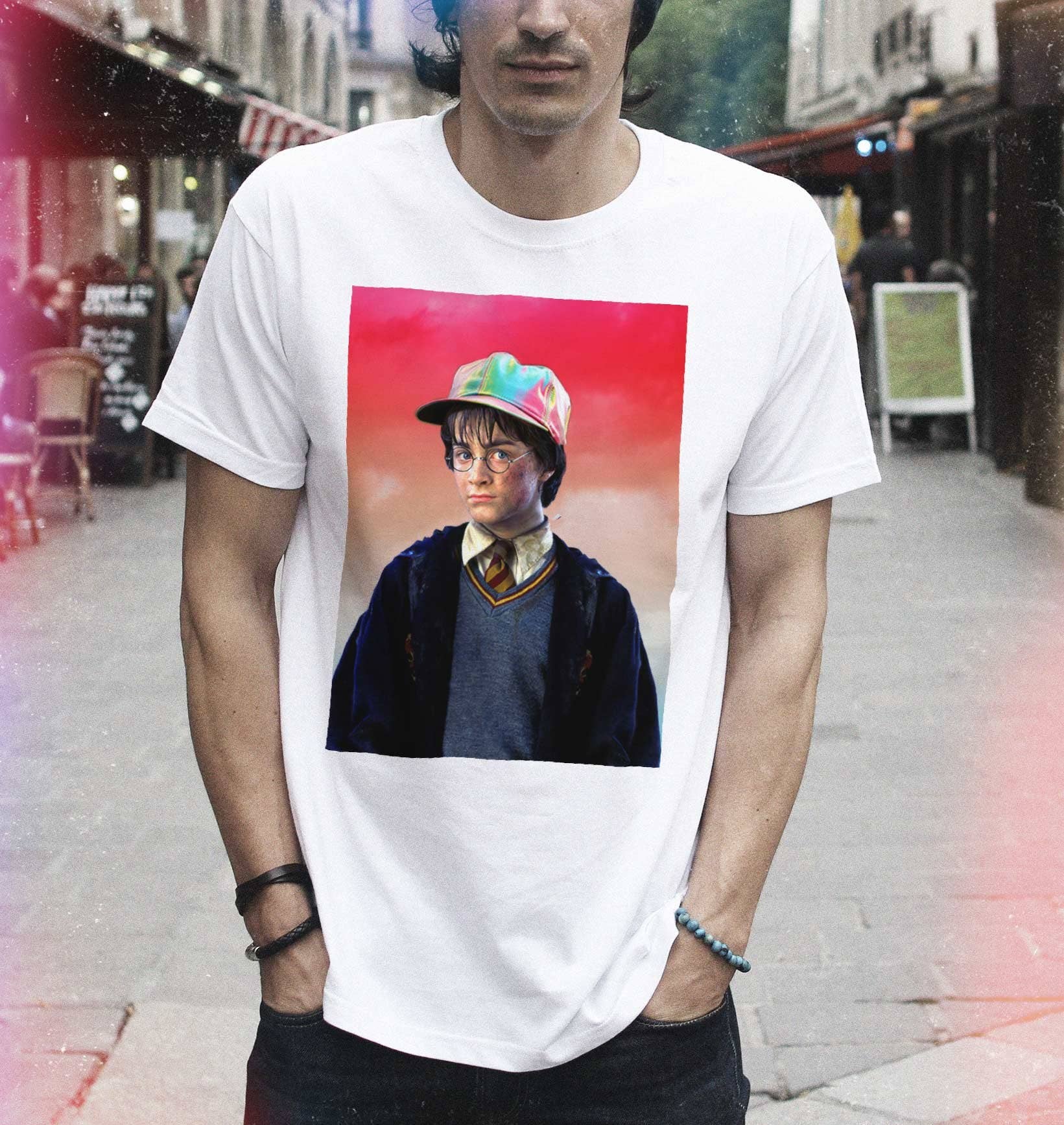 T-shirt Pop Culture con Stampa Grafica in Cotone Biologico
