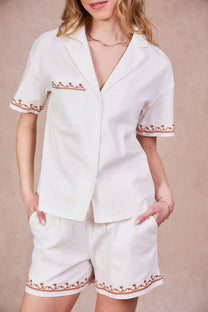 Shorts Paquerette in cotone ricamato
