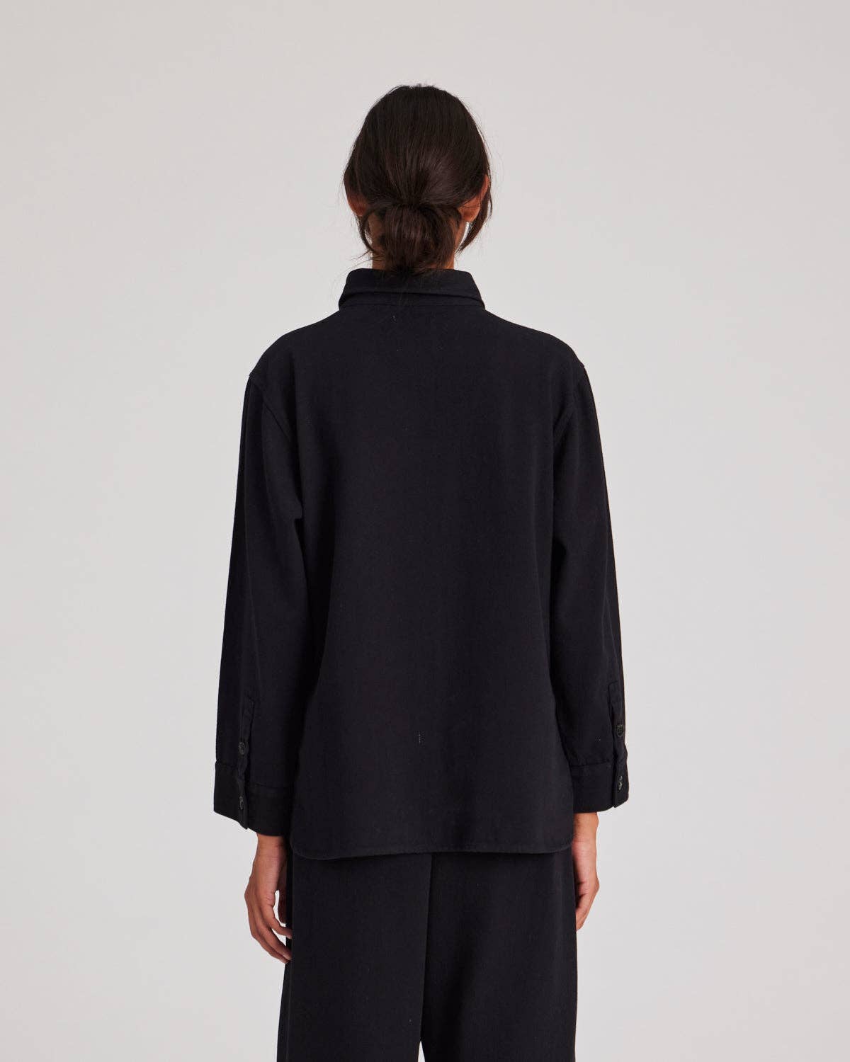 Camicia Sussie in twill di cotone biologico nero