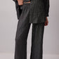 Completo camicia e pantaloni testurizzati effetto stropicciato
