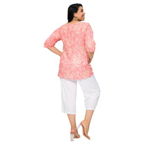 Camicetta estiva boho in voile di cotone con maniche 3/4
