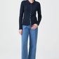 Body in maglia a coste con scollo polo