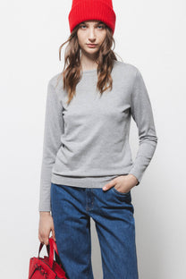 Maglione girocollo in maglia rasata