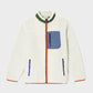 Felpa sherpa unisex con zip in avorio