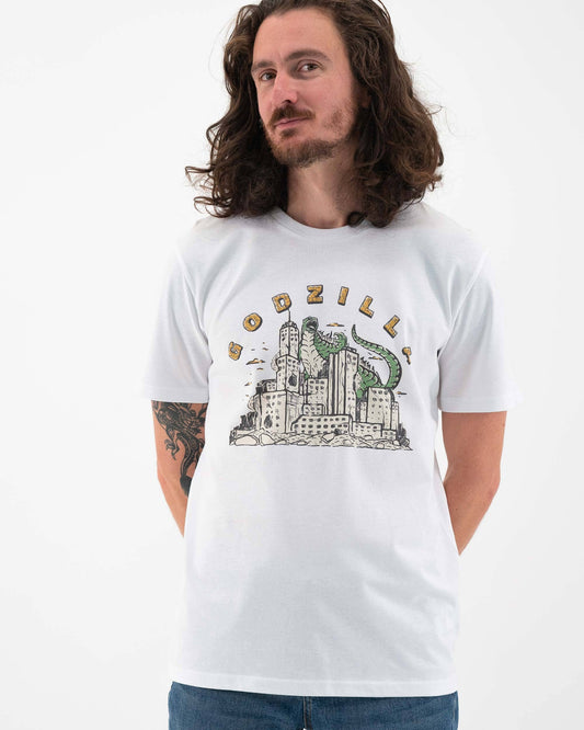 T-shirt Godzilla con grafica Kaiju giapponese