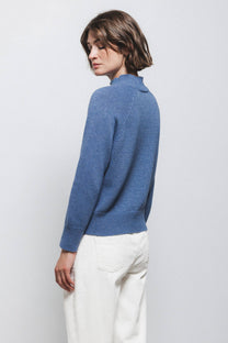 Maglione in Maglia Rasata con Collo Alto
