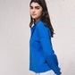 Maglia polo in misto cotone a maniche lunghe