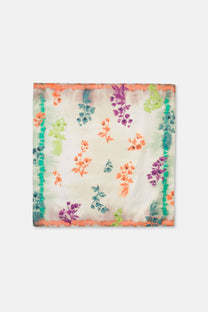 Sciarpa foulard con stampa floreale tie-dye