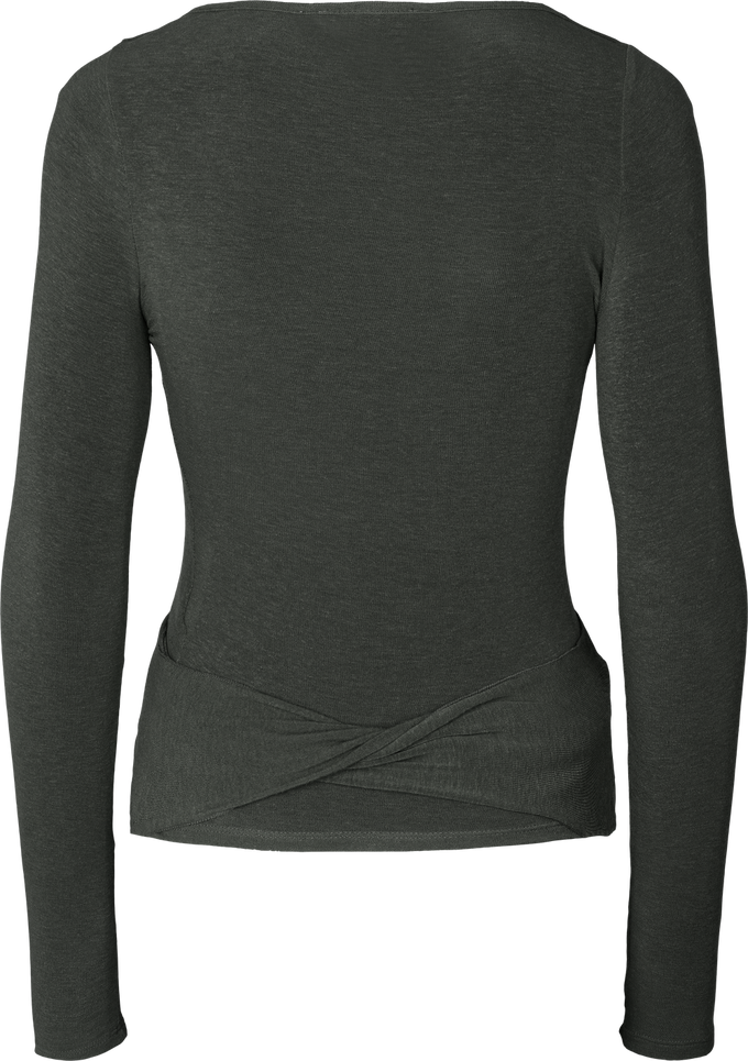 Top avvolgente in lana Anne color Beluga