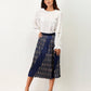 Blusa in raso con inserti in pizzo