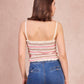 Top crochet NINON in cotone a righe