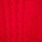Gilet in maglia strutturata a trecce rosso