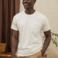 T-shirt con taschino in cotone riciclato avorio