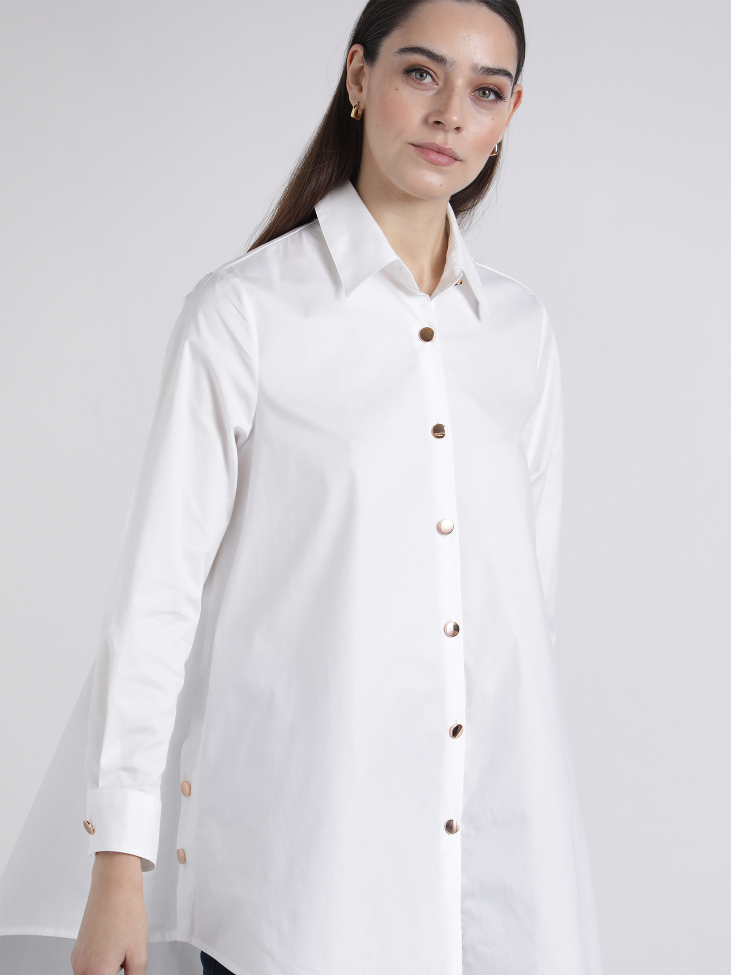 Tunica camicia lunga bianca