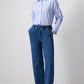 Pantaloni in denim con vita elasticizzata