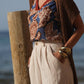 Gilet lungo traforato in maglia