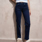 Jeans da donna a vita alta in denim blu