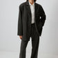 Blazer oversize antracite da donna