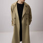Trench Coat Lungo Maxi con Cintura