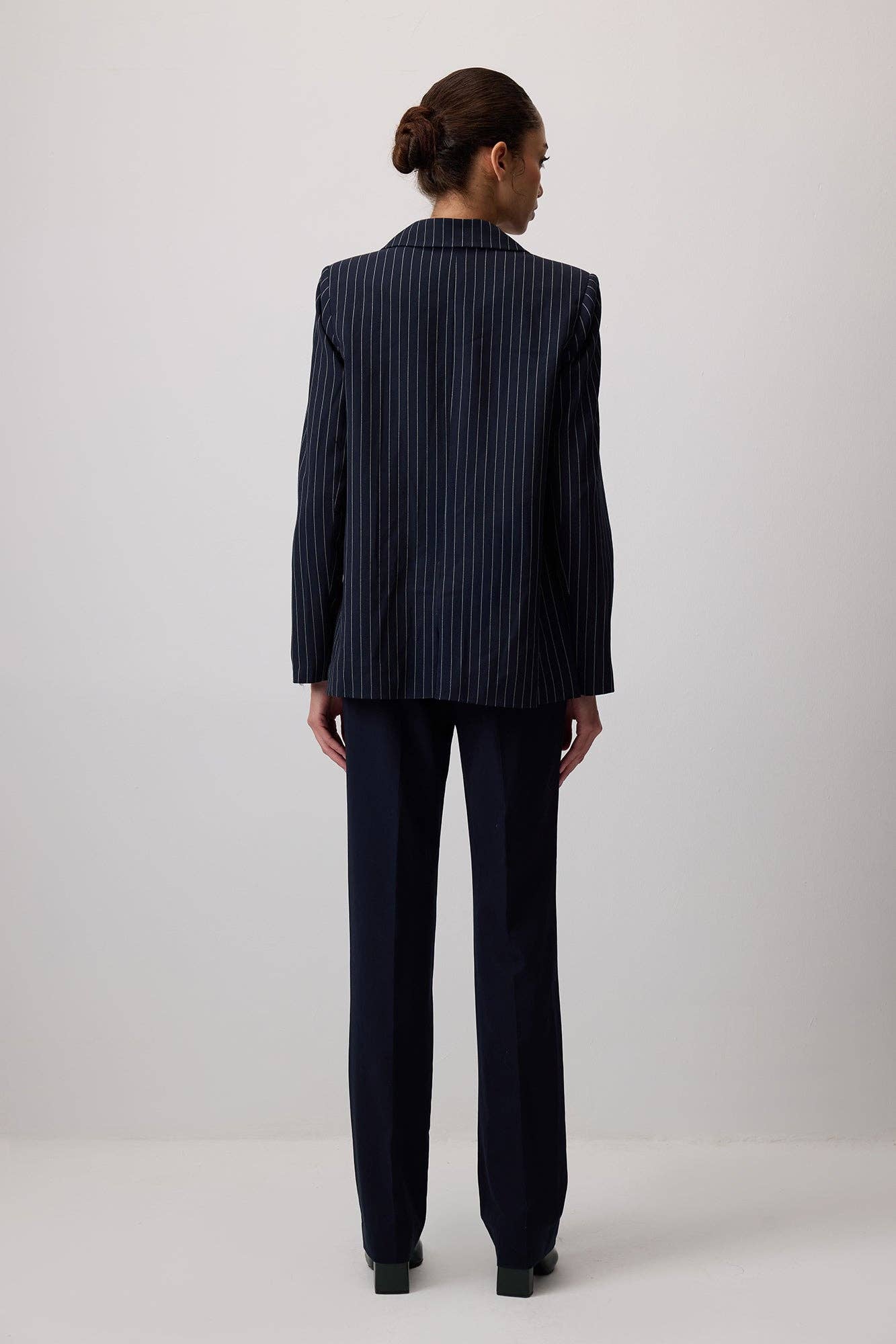 Completo gilet e blazer gessato